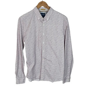 BF1425 Men’s Denim & Flower Ricky Singh Print Edition Button Down Shirt M